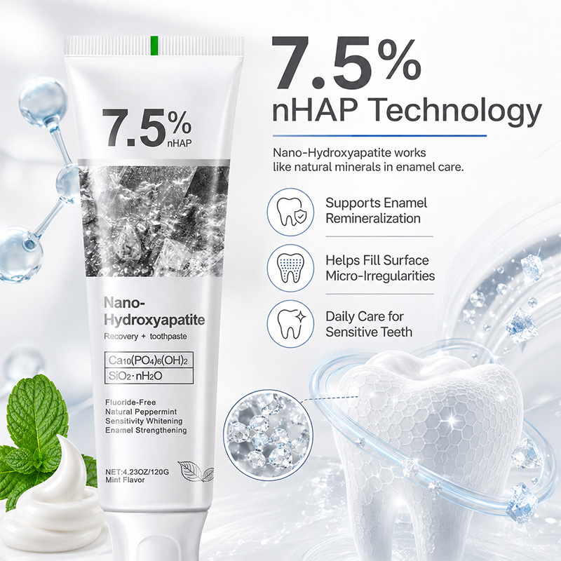 Teeth Whitening That Works - 5/6Pcs 7.5% nHAP Nano Hydroxyapatite Toothpaste
