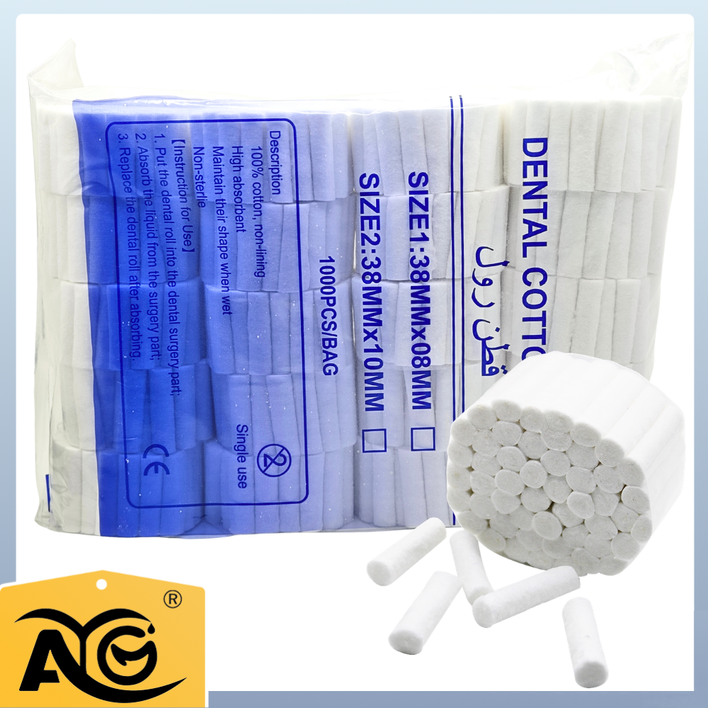 Teeth Whitening Uk - AG 1000Pcs/20Rolls Disposable Dental Cotton Wool