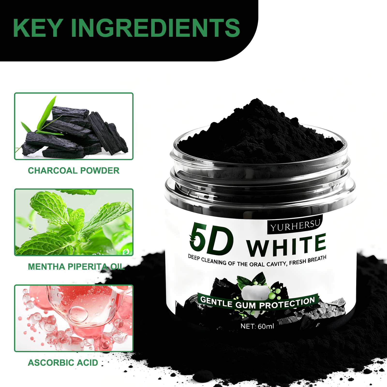 Bamboo Charcoal Teeth Whitenin - Teeth Whitening Ingredients ulasan dan harga
