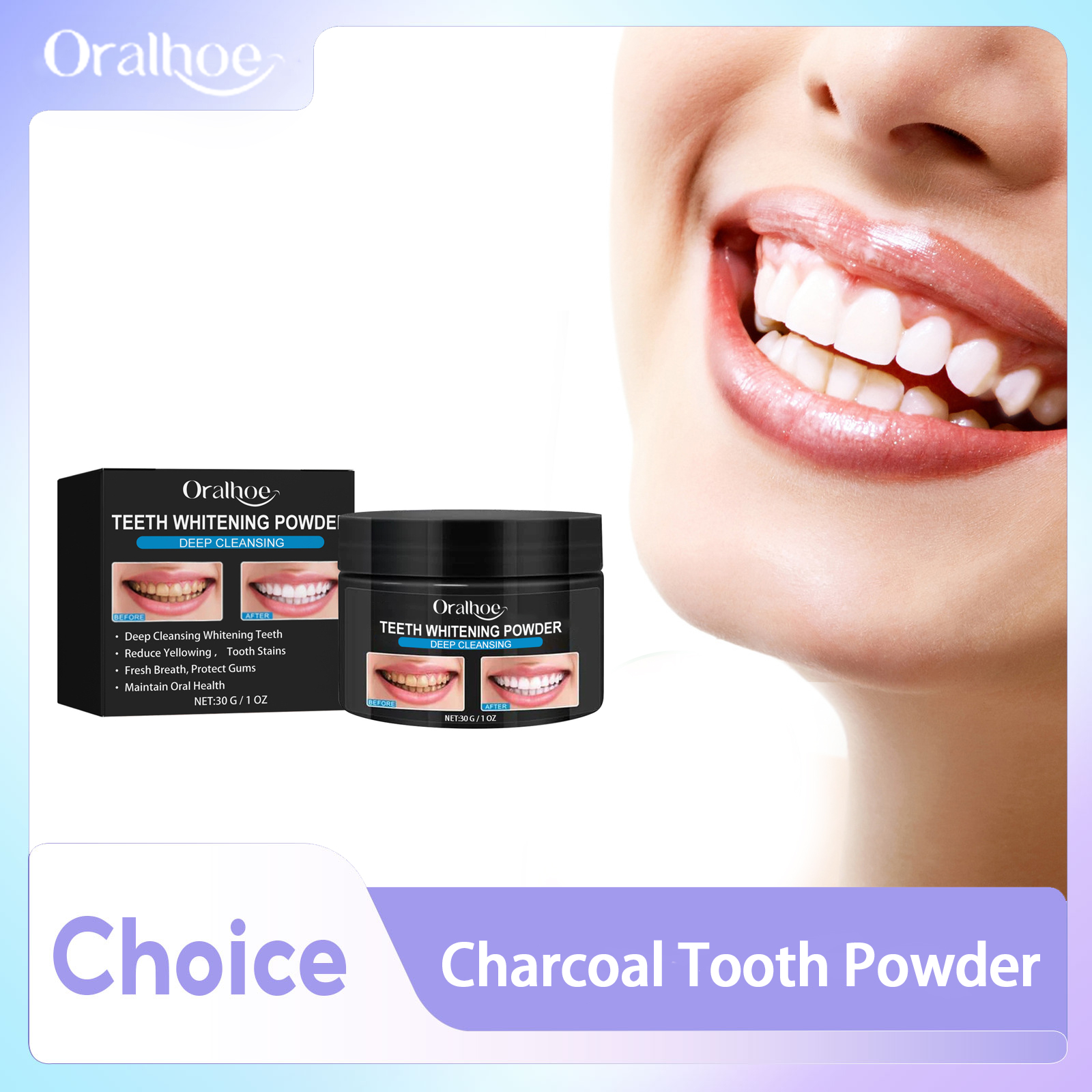 Charcoal Whitening Teeth Powde - Teeth Whitening Ingredients ulasan dan harga
