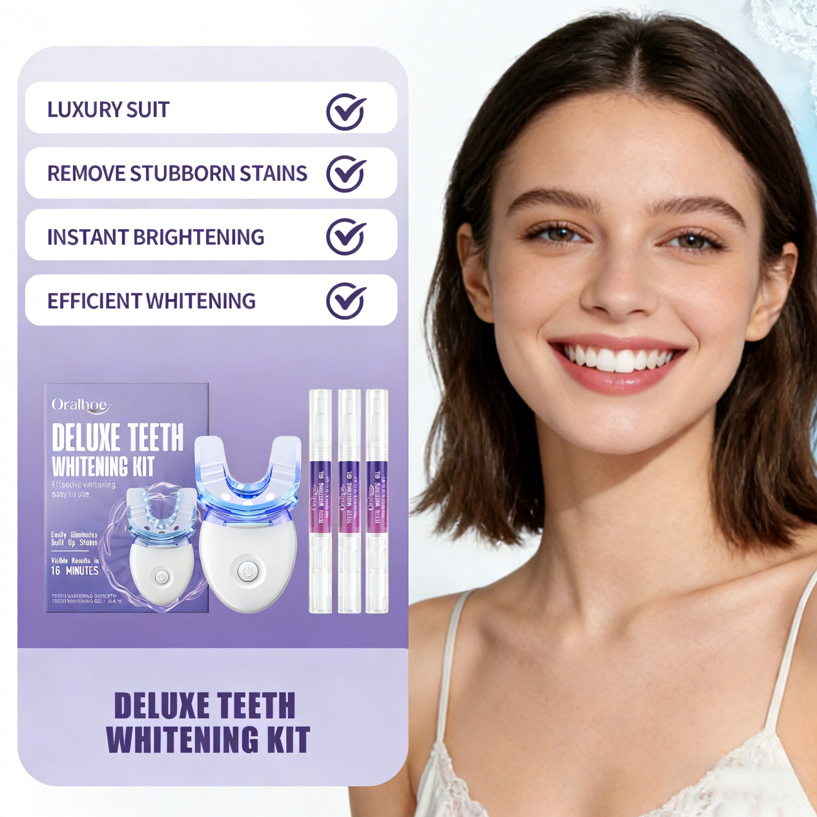 High-Tech Teeth Whitening Gel  - Teeth Whitening Kit At Home ulasan dan harga