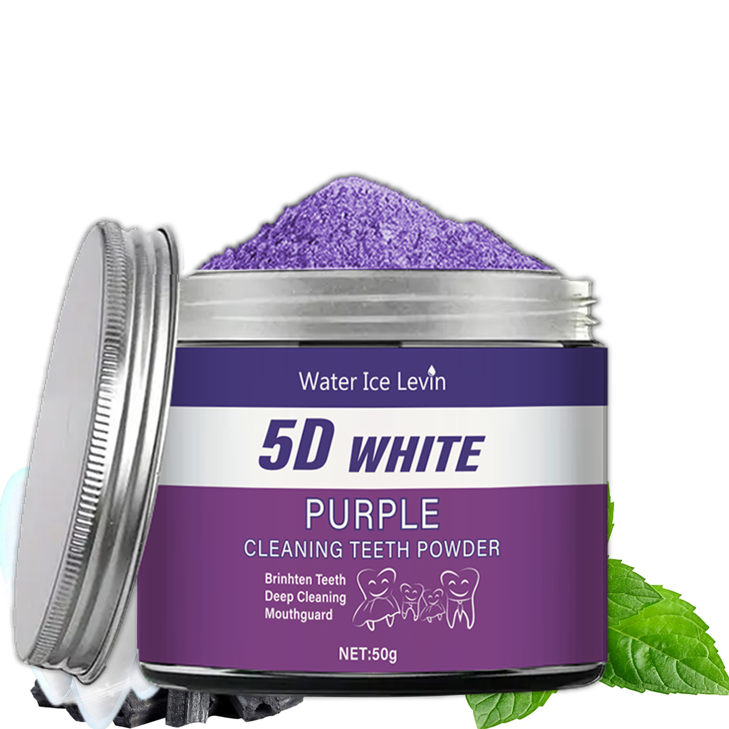 Purple Teeth Whitening Powder, - Teeth Whitening Ingredients ulasan dan harga
